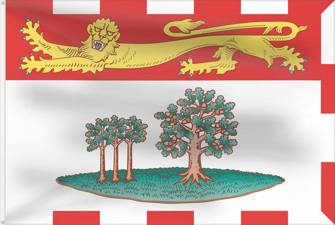 Drapeau, avec deux œillets métalliques et guindant renforcé : Prince Edward Island	L Île-du-Prince-Édouard	Isola del Principe Edoardo	Banniel Enez ar Priñs Edouarzh
