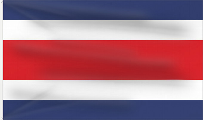 Bandera, con dos ojales metálicos y lado del asta reforzado: Costa Rica	Costa Rica sin armas	Costa Ricas	Costarica	Banniel Costa Rica	Kostariko	Costa Ricako bandera	Costa Rican	Kostarika	Pāmitl Necuiltōnolhuēyātēnco	Kustarika unanchan	Флаг Коста-Рики	Kostarike
