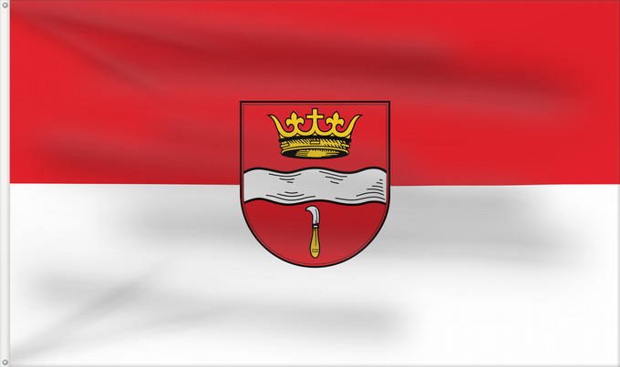 Bandera, con dos ojales metálicos y lado del asta reforzado: Winterbach (Region Stuttgart)