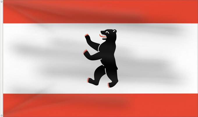 Flagge, mit zwei Metallösen und verstärktem Besatzband: Berlin Berlín Landes und der Stadt Berlin Berlino Berlijn Berlina Σημαία του Βερολίνου