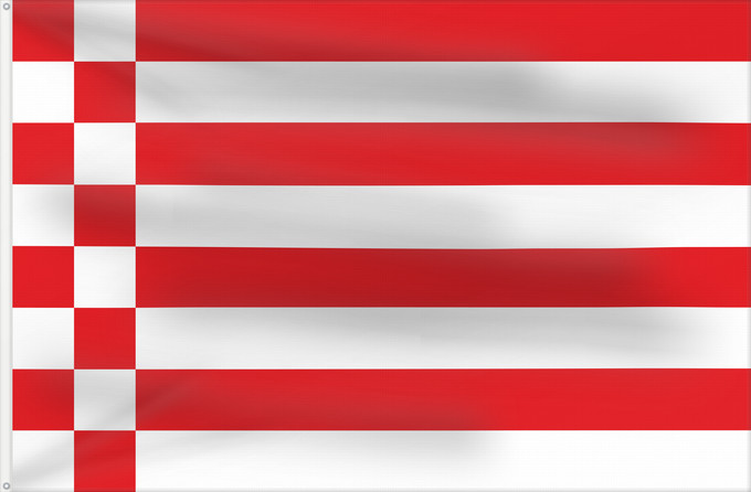 Bandera, con dos ojales metálicos y lado del asta reforzado: Bremen	Brême	Brema