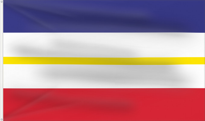 Bandera, con dos ojales metálicos y lado del asta reforzado: Mecklenburg-Western Pomerania	Mecklenburg-Vorpommern	Mecklembourg-Poméranie-Occidentale	Mecklemburgo-Pomerania Occidental	Meclemburgo-Pomerania Anteriore