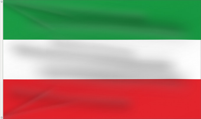 Bandera, con dos ojales metálicos y lado del asta reforzado: North Rhine-Westphalia	Civil flag of North Rhine-Westphalia	Rhénanie-du-Nord - Westphalie	Renania del Norte-Westfalia	Landesflagge Nordrhein-Westfalens	Renania Settentrionale-Vestfalia	Banniel Nordrhein-Westfalen
