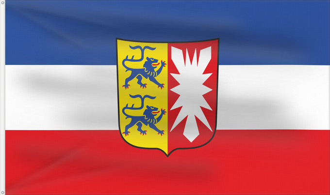 Bandera, con dos ojales metálicos y lado del asta reforzado: Schleswig-Holstein