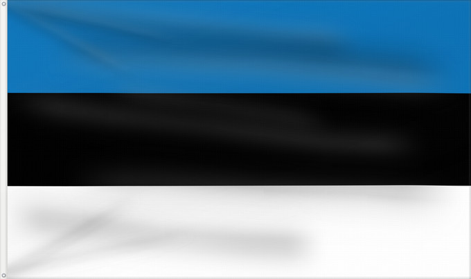 Flag, with two metal eyelets and reinforced hoist: Estonia	L Estonie	Estland	Estone	Estónia	Estonii	Сцяг Эстоніі	Национално знаме на Естония	Estonská vlajka	Σημαία της Εσθονίας	Eesti lipp	پرچم کشور استونی	Viron	HEastóine	Észtország	エストニアの国旗	ესტონეთის დროშა	Estijos	Igaunijas	Знаме на Естонија	Estoniei	Флаг