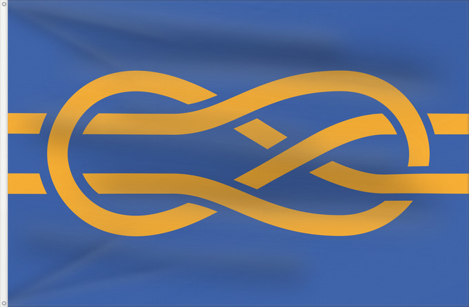 Drapeau, avec deux œillets métalliques et guindant renforcé : FIAV	Fédération internationale des associations vexillologiques   International Federation of Vexillological Associations	Fédération internationale des associations vexillologiques	Federación Internacional de Asociaciones Vexilológicas	FIAV (International