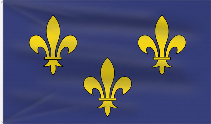 Drapeau, avec deux œillets métalliques et guindant renforcé : Île-de-France	Unofficial	Non-officiel de la région Île-de-France en France	이 것은 일드프랑스의 깃발입니다
