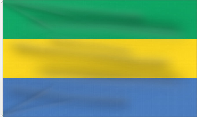 Bandera, con dos ojales metálicos y lado del asta reforzado: Gabon Gabón Gabun Gabão علم جمهوريةالغابون Banniel Gabon Gabons Gabono Gabongo bandera پرچم گابن Drapél du Gabon Dalapo ya Ngabu Bɛndɛ́lɛ ya Gabɔ́ Bendêre tî Gaböon