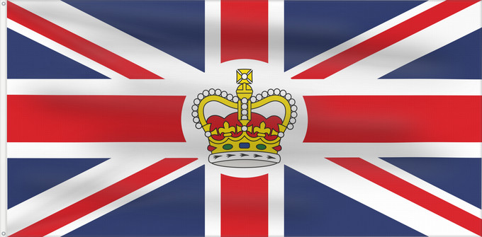 Flag, with two metal eyelets and reinforced hoist: British Consular Ensign