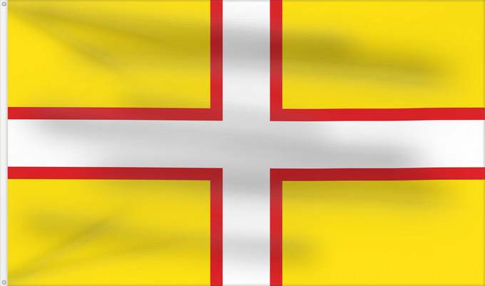 Flag, with two metal eyelets and reinforced hoist: Dorset	Dorset, England