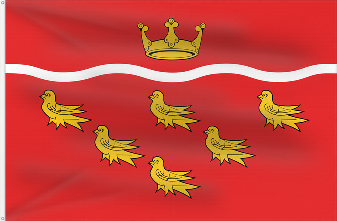 Flag, with two metal eyelets and reinforced hoist: East Sussex