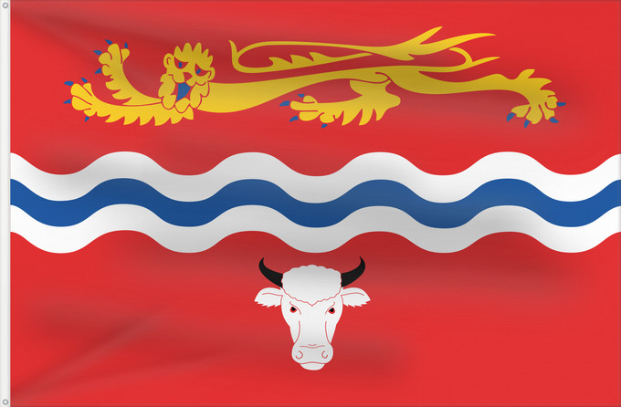 Flag, with two metal eyelets and reinforced hoist: Herefordshire