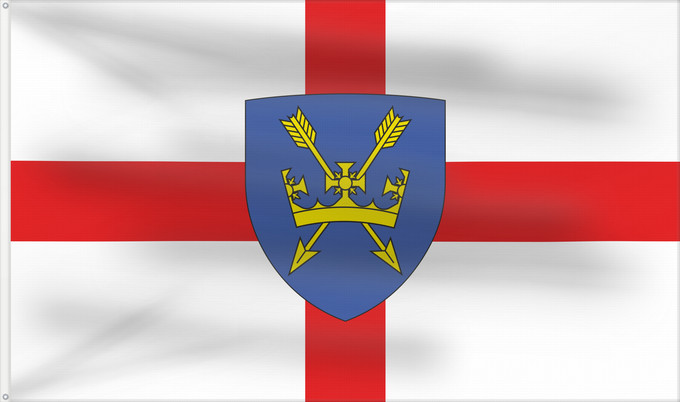 Flag, with two metal eyelets and reinforced hoist: Saint Edmund Suffolk Saint Edmond