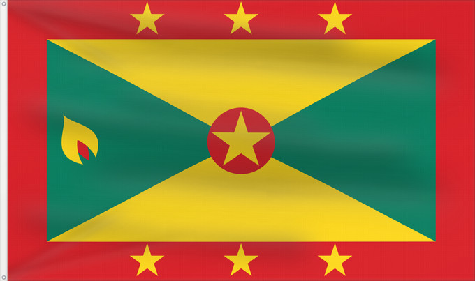 Flag, with two metal eyelets and reinforced hoist: Grenada Grenade Granada Флаг Гренады Grenadas