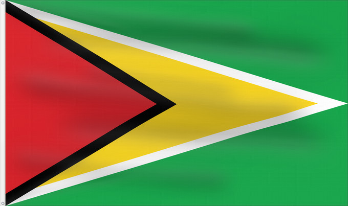 Flag, with two metal eyelets and reinforced hoist: Guyana Guiana Wayana wiphala Gujano Gwayana Wayana unancha Флаг Гайаны Guyanas Quốc kỳ Guyana
