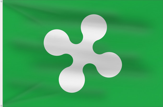 Flagge, mit zwei Metallösen und verstärktem Besatzband: Lombardy	Italian region Lombardy	Lombardie	Lombardía	Lombardei	Regione italiana Lombardia