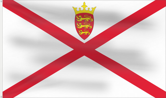 Flagge, mit zwei Metallösen und verstärktem Besatzband: Jersey Jersey (Kanalinsel) Maglia