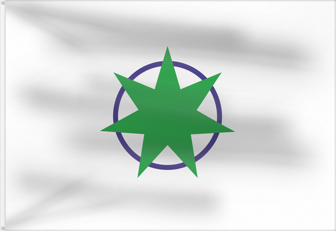 Drapeau, avec deux œillets métalliques et guindant renforcé : Aomori