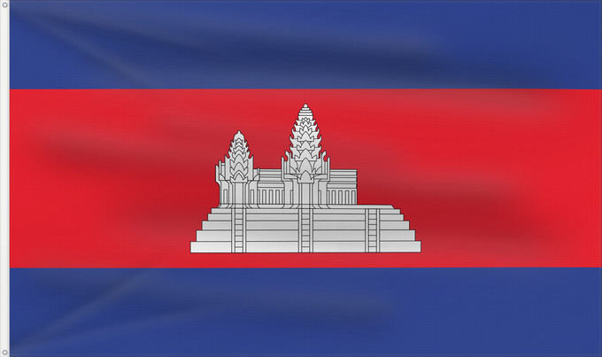 Bandera, con dos ojales metálicos y lado del asta reforzado: Cambodia	Cambodge	Camboya	Kambodscha	Cambogia	Cambodja	علم كمبوديا	কম্বোডিয়ার পতাকা	Kamboĝo	​柬埔寨國旗/Kán-pu-chhài koet-khì	ទង់ជាតិកម្ពុជា	ທຸງຊາດກຳປູເຈຍ	​柬埔寨之國旗	Камбоджа	Kambodže	Kambodjas	ธงชาติกัมพูชา	Quốc kỳ Campuchia	柬埔寨國旗	​柬埔寨国旗	​柬埔寨國旗	​Kampuchea ê kî-