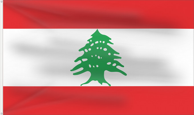 Flag, with two metal eyelets and reinforced hoist: Lebanon	Liban	Líbano	Libanon	Libano	Ar	Сцяг Лівана	Chorhoj Libanona	Լիբանանի դրոշ	Libani	Флаг Ливана	Lübnan