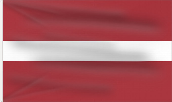 Flag, with two metal eyelets and reinforced hoist: Latvia	Lettonie	Letonia	Lettland	Lettone	Letland	Letónia	Łotwy	Сьцяг Латвіі	Национално знаме на Латвия	Lotyšská vlajka	Letlands	Σημαία της Λεττονίας	Latvio	Läti lipp	Latvian	Laitvia	Latvije	Lettország	ლატვიის დროშა	Latvijos	Latvejas karūgs	Latvijas	Tal-La
