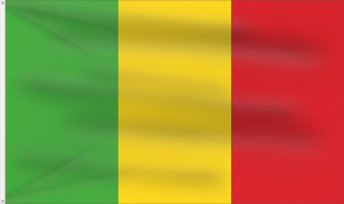Flag, with two metal eyelets and reinforced hoist: Mali	Malí	علم مالي	Mali finifana	Malija	Raaya bu Mali