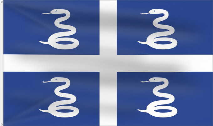 Drapeau, avec deux œillets métalliques et guindant renforcé : Martinique	Martinica