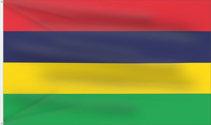 Bandera, con dos ojales metálicos y lado del asta reforzado: Mauritius Maurice Mauricio মরিশাসের জাতীয় পতাকা। Прапор Маврикію