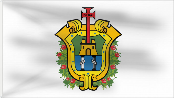 Drapeau, avec deux œillets métalliques et guindant renforcé : Veracruz	Vera Cruz