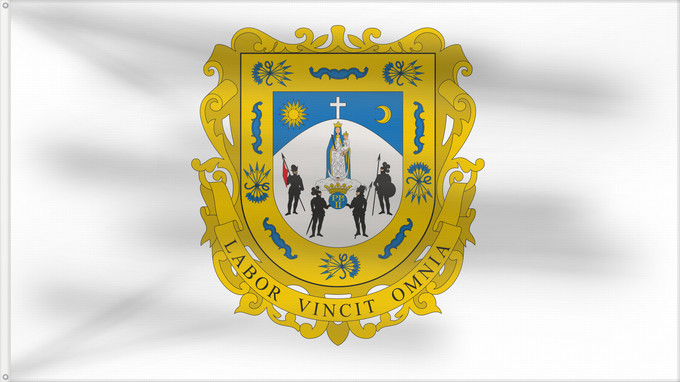 Drapeau, avec deux œillets métalliques et guindant renforcé : Zacatecas	Zacatecas 