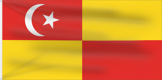 Flag, with two metal eyelets and reinforced hoist: Selangor Selangor Malaysian state Selangor