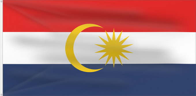 Bandera, con dos ojales metálicos y lado del asta reforzado: Labuan Labuan, Federal Territory, in Malaysia