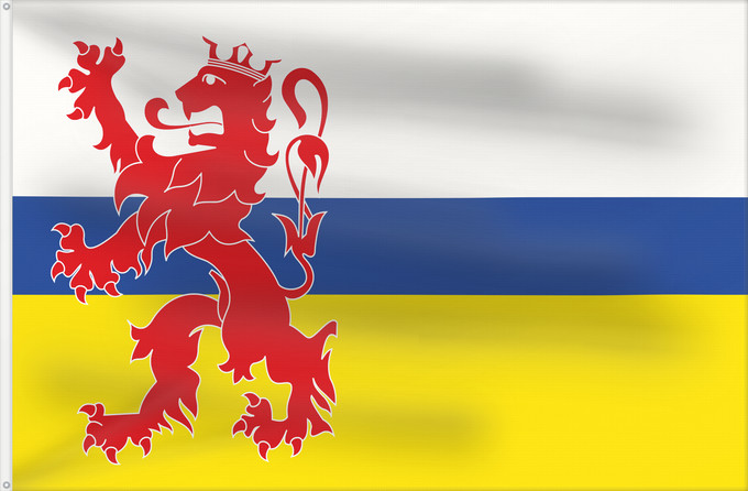 Bandera, con dos ojales metálicos y lado del asta reforzado: Limburg  Netherlands	Dutch province Limburg	Limbourg	Limburgo	Limburg	Nederlandse province Limburg