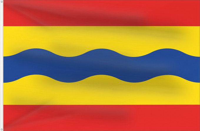 Bandera, con dos ojales metálicos y lado del asta reforzado: Overijssel Province Overijssel Overijsselse vlag