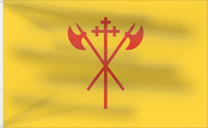 Bandera, con dos ojales metálicos y lado del asta reforzado: Sør-Trøndelag	Sør-Trøndelag County, Norway	comté de Sør-Trøndelag