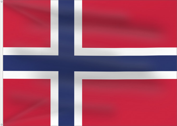 Bandera, con dos ojales metálicos y lado del asta reforzado: Jan Mayen