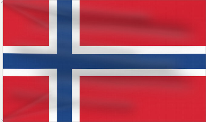 Drapeau, avec deux œillets métalliques et guindant renforcé : Norway Norvège Noruega Norwegen Norvegia Noorwegen Norwegii علم النرويج Сцяг Нарвегіі Banniel Norvegia Norska Norwy Norges Norvegio Norjan Noregs Norveške Norski fáninn 노르웨이의 국기 Norvegiae Norges flagg Det norske flagget Þjóðfáni Noregs Norgga leavga Прапо