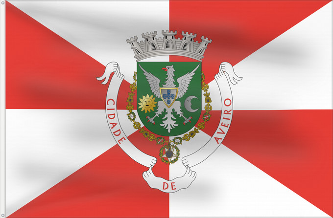 Flag, with two metal eyelets and reinforced hoist: Aveiro