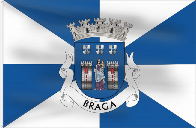 Flag, with two metal eyelets and reinforced hoist: Braga