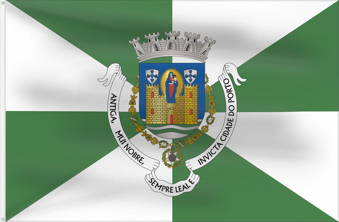 Flag, with two metal eyelets and reinforced hoist: Porto