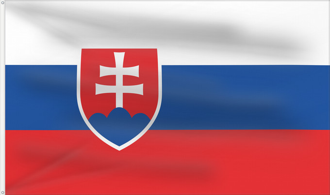 Bandera, con dos ojales metálicos y lado del asta reforzado: Slovakia	Slovakia. Image from here, colors	Slovaquie	Eslovaquia	Slowakei	Slovacchia	Slowakije	Eslováquia	Słowacji	Сцяг Славакіі	Национално знаме на Словакия	Slovačke	Slovenská vlajka	Slovakiets	Σημαία της Σλοβακίας	Slovaki lipp	Slovakian	Slóvaice	Szlováki