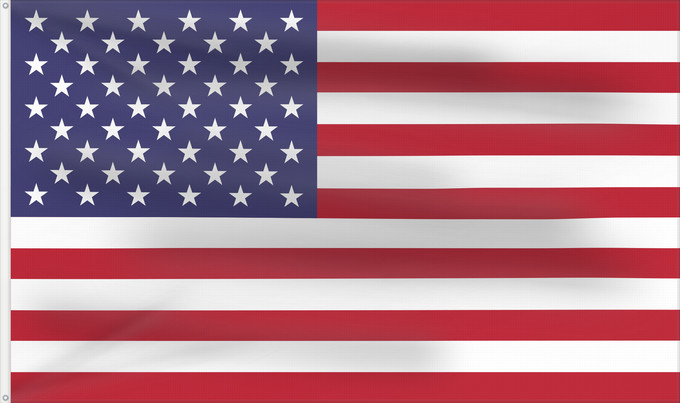 Flag, with two metal eyelets and reinforced hoist: United States Minor Outlying Islands