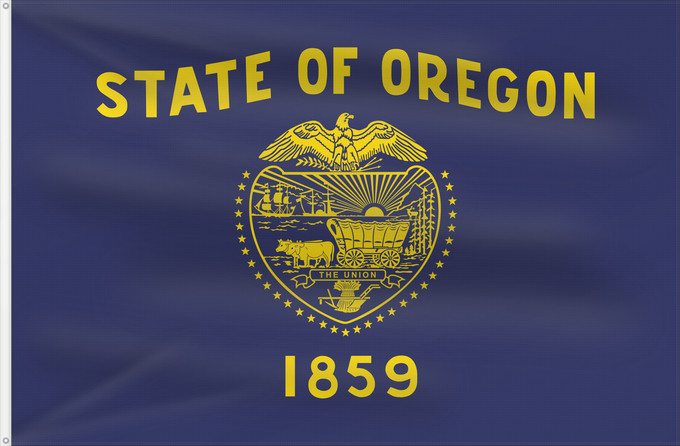 Bandera, con dos ojales metálicos y lado del asta reforzado: Oregon	Oregon  obverse  The flag was adopted by the state on February 26, 1925. The state seal was decided in 1903	L Oregon  face	Oregón  anverso	ᎤᏩᎦᏂ ᎦᏓᏘ	De l Oregon	Ka hae ‘Olekona	Oregoniae	Óogin Hahoodzo bidah naatʼaʼí	Флаг Орегона	Američke savezne dr