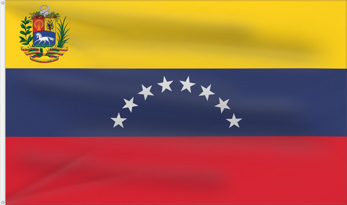 Bandera, con dos ojales metálicos y lado del asta reforzado: Venezuela	Benezuela	Winïxwila wiphala	Veneçuela	Venezuelo	Venezuelako bandera	Poyvi Venesuéla	Winisuyla unanchan	Venezuele