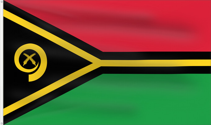 Flag, with two metal eyelets and reinforced hoist: Vanuatu