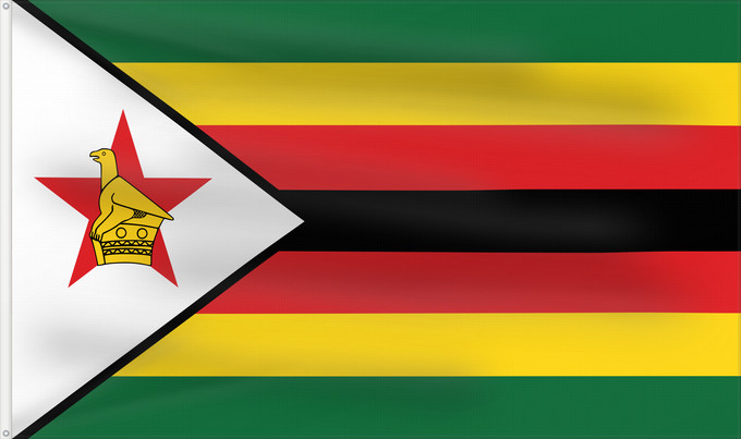 Flag, with two metal eyelets and reinforced hoist: Zimbabwe Zimbabue Simbabwe Zimbawe Zimbabwes Zimbabvo Mbendera ya Zimbabwe Zimbabveja Mureza weZimbabwe Folaga ye Zimbabwe Folaga la Zimbabwe Folaga la Zimbagwe