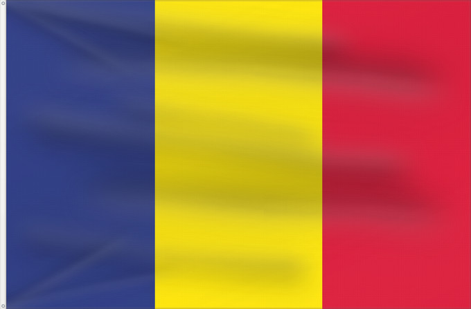 Bandera, con dos ojales metálicos y lado del asta reforzado: Andorra  civil	Andorra - civil version	Andorre	Andorra