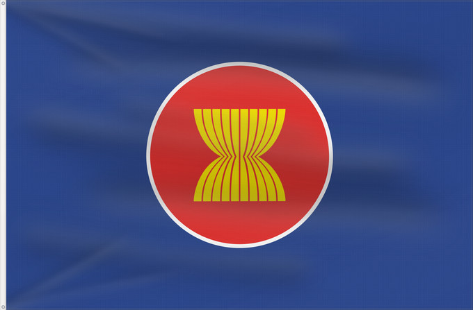 Drapeau, avec deux œillets métalliques et guindant renforcé : ASEAN