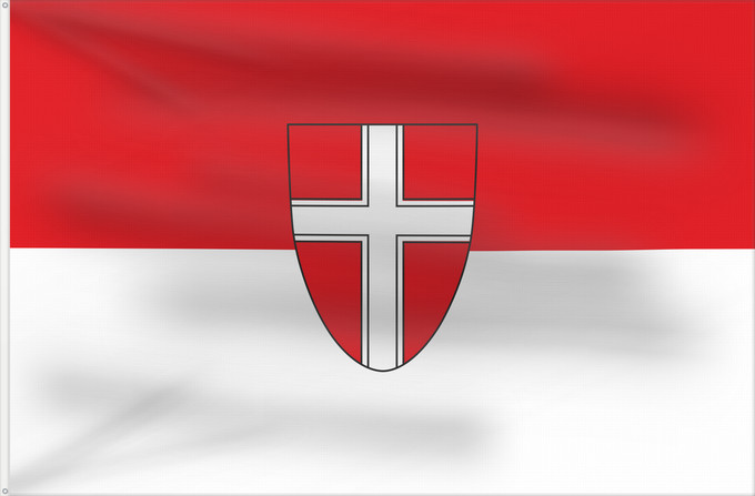 Drapeau, avec deux œillets métalliques et guindant renforcé : Vienna	Austrian capital Vienna	Vienne	Wien	Landesflagge der österreichischen Bundeshauptstadt Wien§ 3 des Gesetzes über die Symbole der Bundeshauptstadt Wien legt fest Die Farben der Bundeshauptstadt Wien sind rot-weiß
