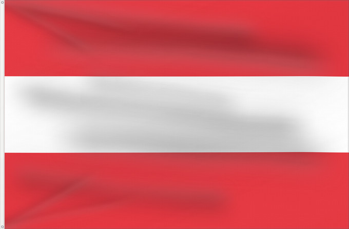 Drapeau, avec deux œillets métalliques et guindant renforcé : Austria	Austria with the red in the Austrian national colours which was official ordered within the Austrian Armed Forces  Bundesheer  in the characteristic  Pantone 032 C”  since May 2018 the Red is ordered in the characteristic  Pantone 186 C”	L Autrich